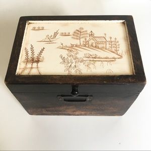 Vintage Asian Decorative Box, Art, Hand-painted
